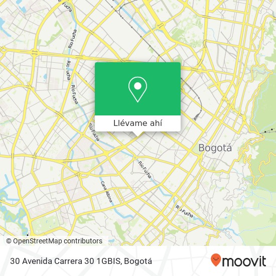 Mapa de 30 Avenida Carrera 30 1GBIS