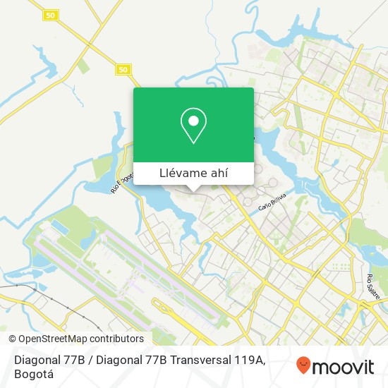 Mapa de Diagonal 77B / Diagonal 77B Transversal 119A