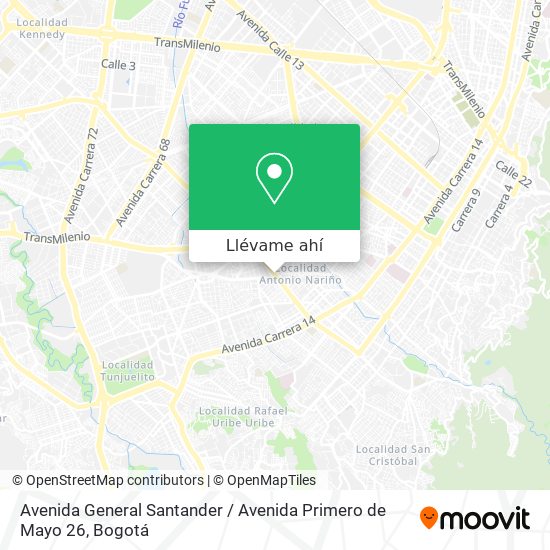 Mapa de Avenida General Santander / Avenida Primero de Mayo 26