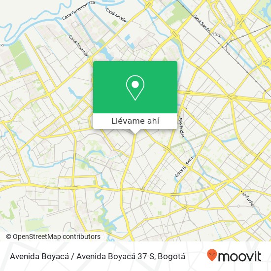 Mapa de Avenida Boyacá / Avenida Boyacá 37 S