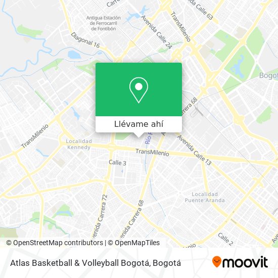 Mapa de Atlas Basketball & Volleyball Bogotá