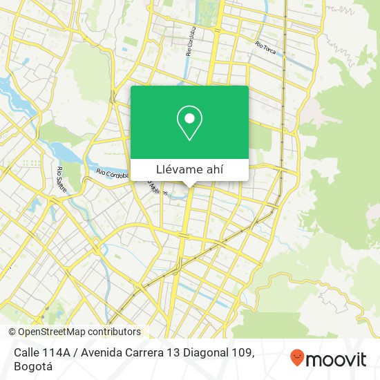 Mapa de Calle 114A / Avenida Carrera 13 Diagonal 109