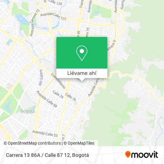 Mapa de Carrera 13 86A / Calle 87 12