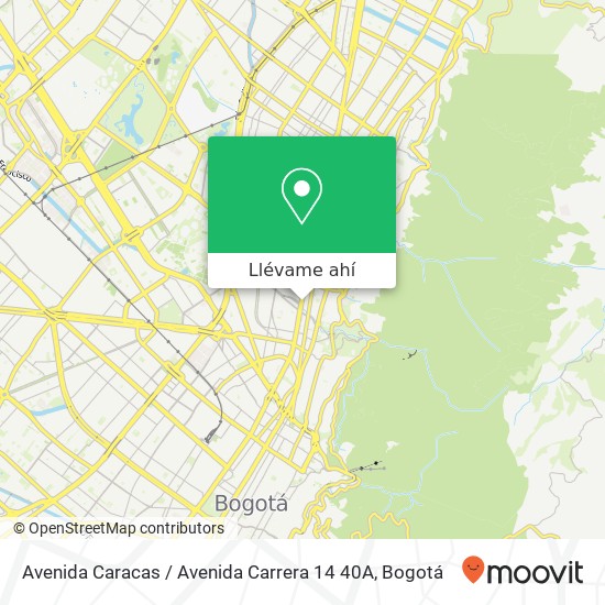 Mapa de Avenida Caracas / Avenida Carrera 14 40A