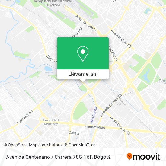 Mapa de Avenida Centenario / Carrera 78G 16F