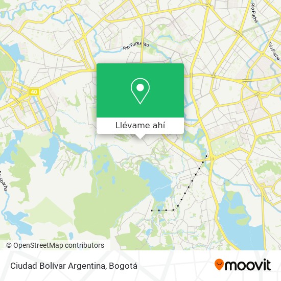 Mapa de Ciudad Bolívar Argentina