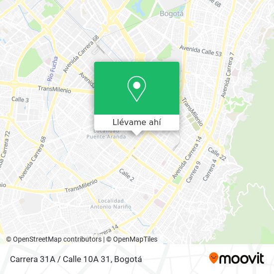 Mapa de Carrera 31A / Calle 10A 31