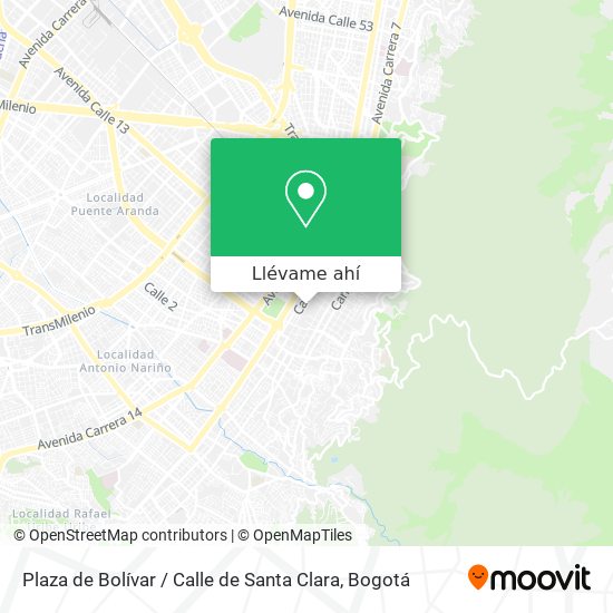Mapa de Plaza de Bolívar / Calle de Santa Clara