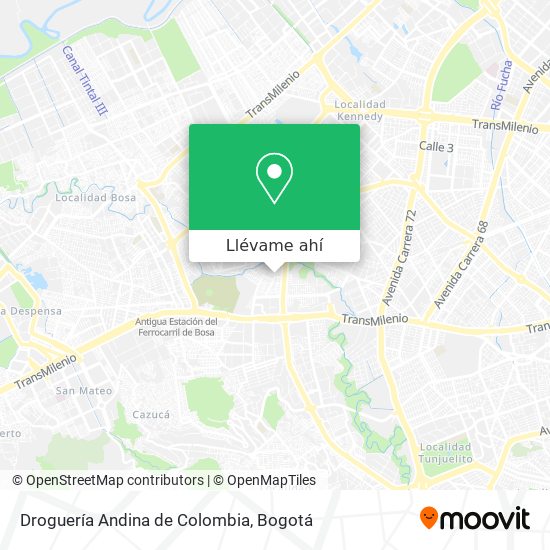 Mapa de Droguería Andina de Colombia