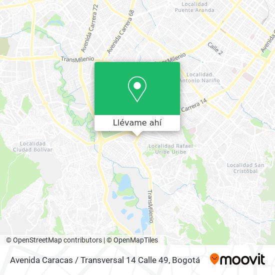 Mapa de Avenida Caracas / Transversal 14 Calle 49