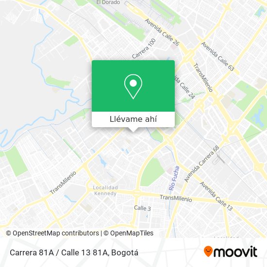 Mapa de Carrera 81A / Calle 13 81A