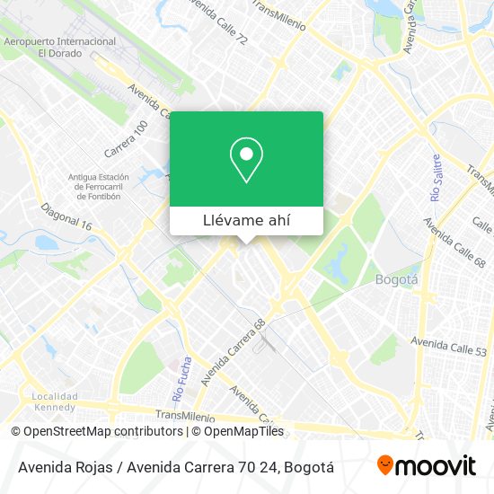 Mapa de Avenida Rojas / Avenida Carrera 70 24