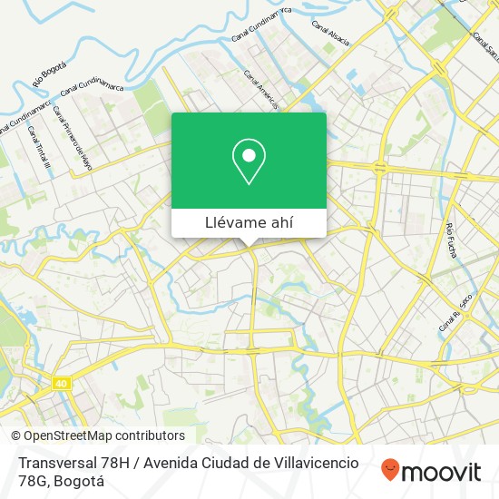 Mapa de Transversal 78H / Avenida Ciudad de Villavicencio 78G