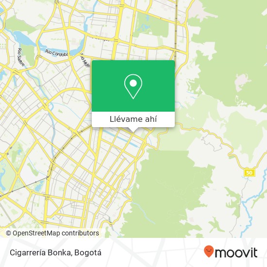 Mapa de Cigarrería Bonka