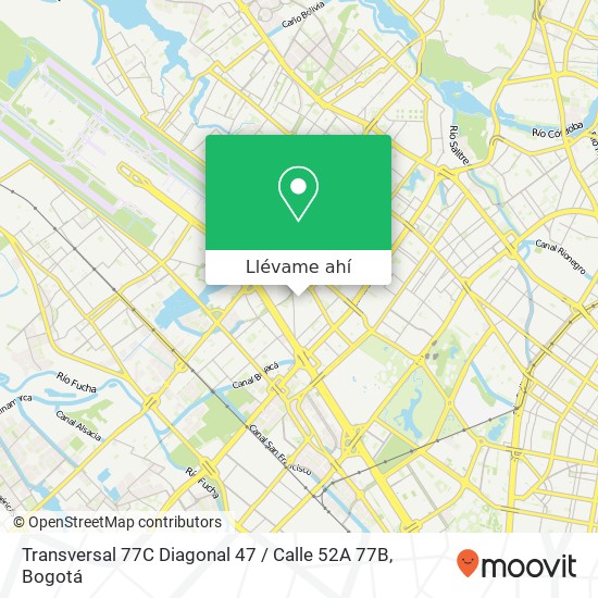 Mapa de Transversal 77C Diagonal 47 / Calle 52A 77B