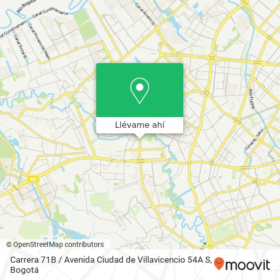 Mapa de Carrera 71B / Avenida Ciudad de Villavicencio 54A S