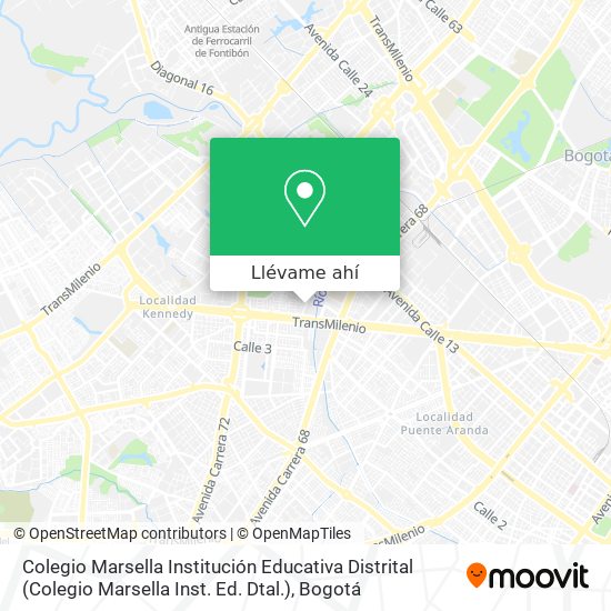 Mapa de Colegio Marsella Institución Educativa Distrital (Colegio Marsella Inst. Ed. Dtal.)