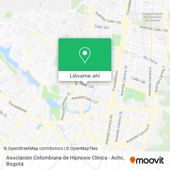 Mapa de Asociación Colombiana de Hipnosis Clínica - Achc