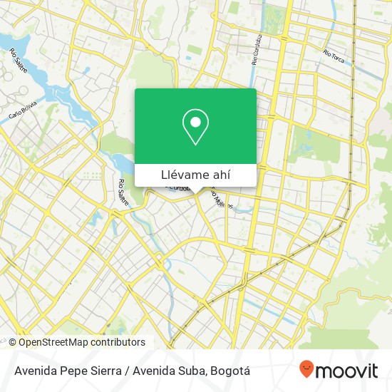 Mapa de Avenida Pepe Sierra / Avenida Suba