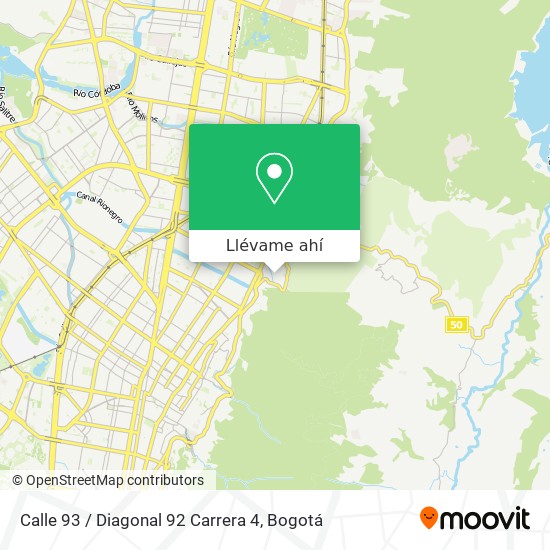 Mapa de Calle 93 / Diagonal 92 Carrera 4