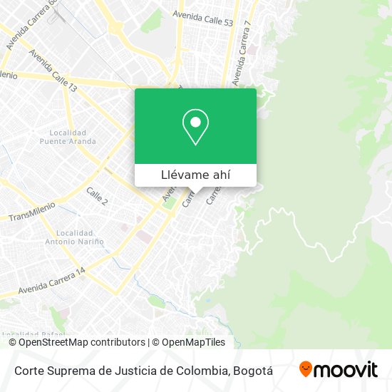 Mapa de Corte Suprema de Justicia de Colombia