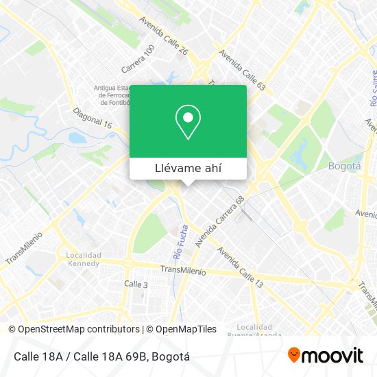 Mapa de Calle 18A / Calle 18A 69B