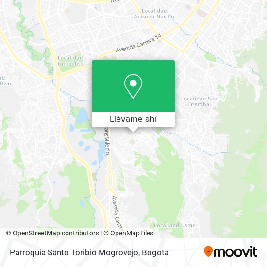 Mapa de Parroquia Santo Toribio Mogrovejo