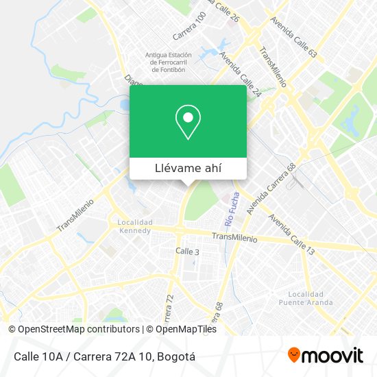 Mapa de Calle 10A / Carrera 72A 10
