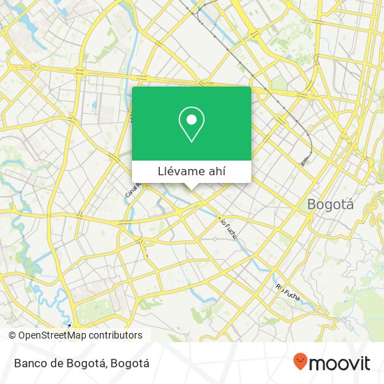 Mapa de Banco de Bogotá