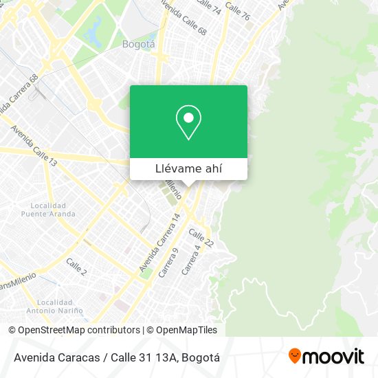 Mapa de Avenida Caracas / Calle 31 13A