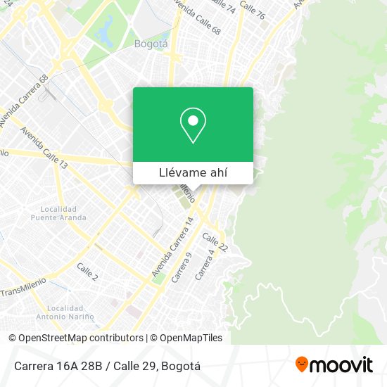 Mapa de Carrera 16A 28B / Calle 29