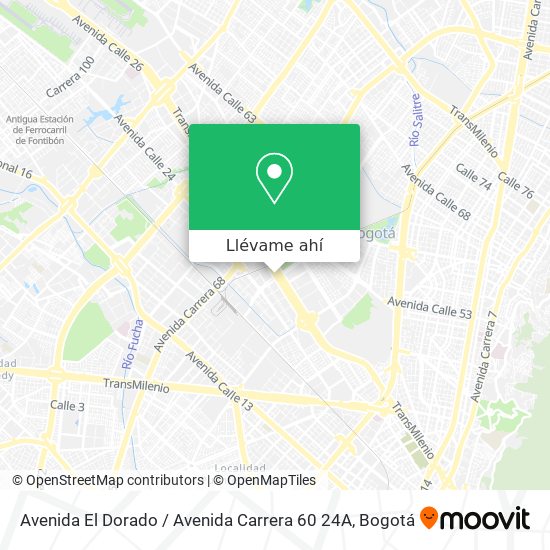 Mapa de Avenida El Dorado / Avenida Carrera 60 24A