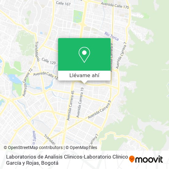 Mapa de Laboratorios de Analisis Clinicos-Laboratorio Clínico García y Rojas