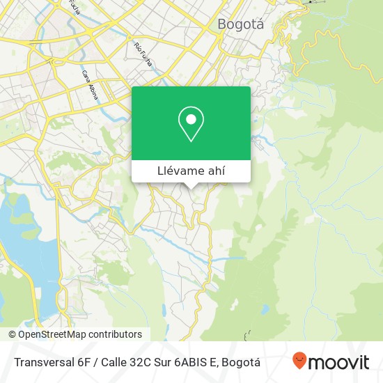 Mapa de Transversal 6F / Calle 32C Sur 6ABIS E