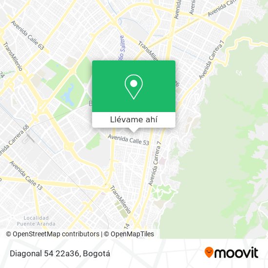 Mapa de Diagonal 54 22a36