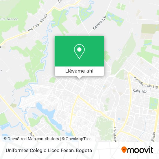 Mapa de Uniformes Colegio Liceo Fesan