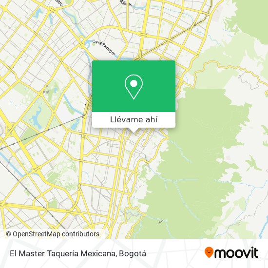 Mapa de El Master Taquería Mexicana