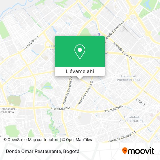 Mapa de Donde Omar Restaurante