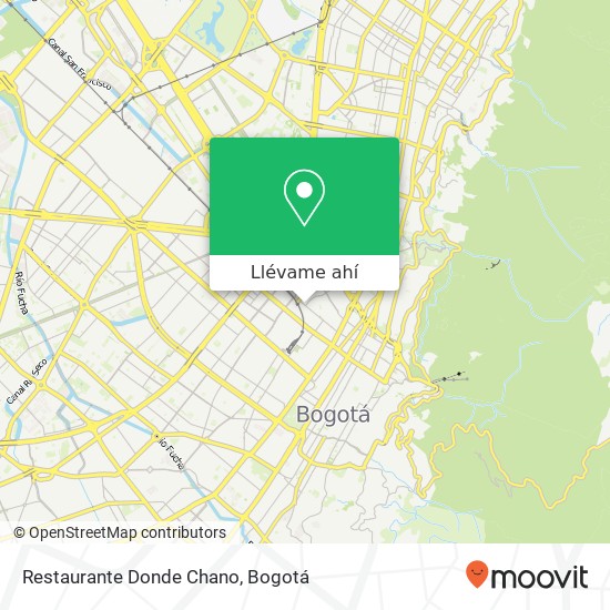 Mapa de Restaurante Donde Chano