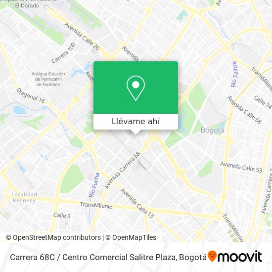 Mapa de Carrera 68C / Centro Comercial Salitre Plaza