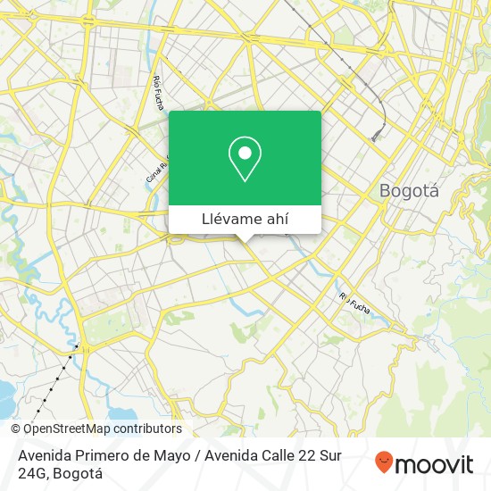 Mapa de Avenida Primero de Mayo / Avenida Calle 22 Sur 24G
