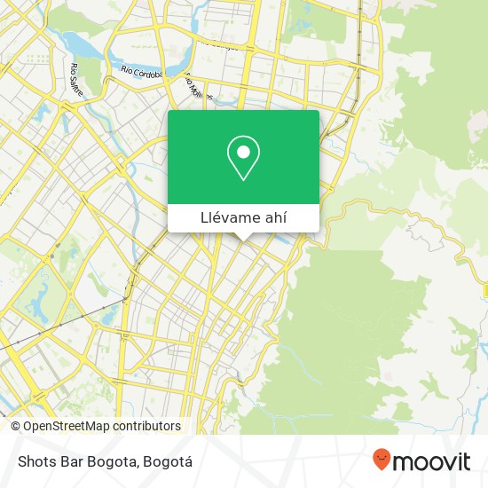 Mapa de Shots Bar Bogota