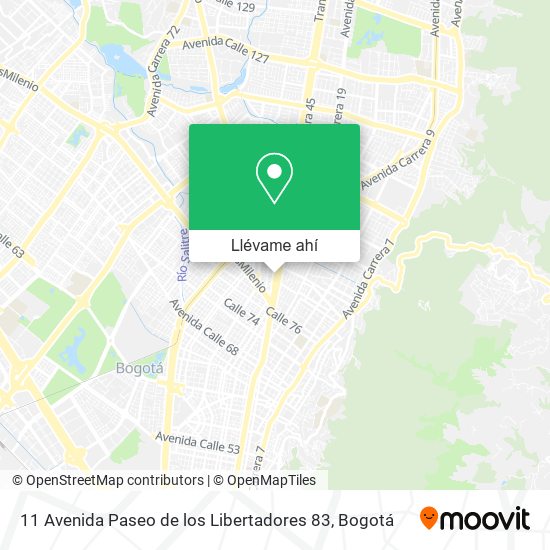 Mapa de 11 Avenida Paseo de los Libertadores 83