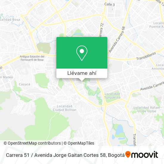 Mapa de Carrera 51 / Avenida Jorge Gaitan Cortes 58