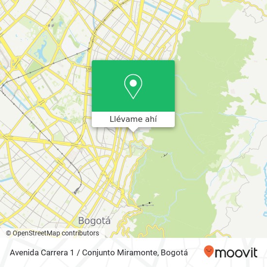 Mapa de Avenida Carrera 1 / Conjunto Miramonte