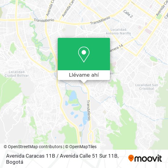 Mapa de Avenida Caracas 11B / Avenida Calle 51 Sur 11B