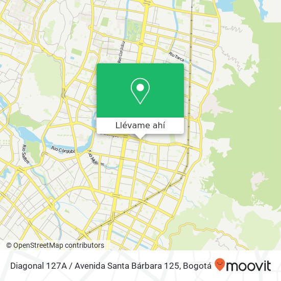 Mapa de Diagonal 127A / Avenida Santa Bárbara 125