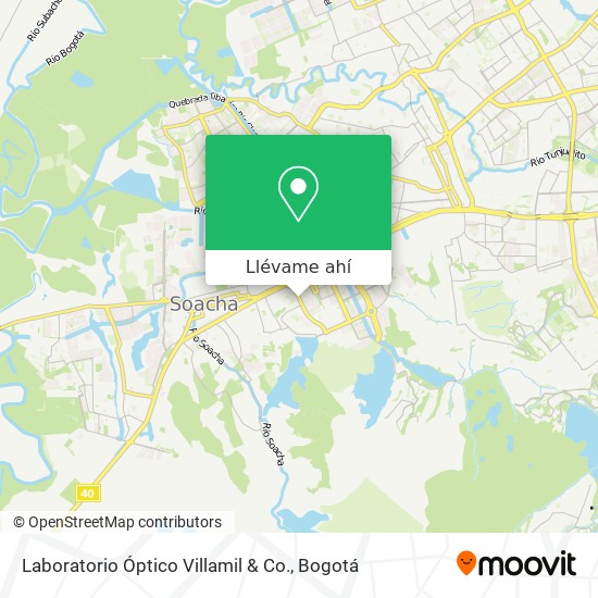 Mapa de Laboratorio Óptico Villamil & Co.