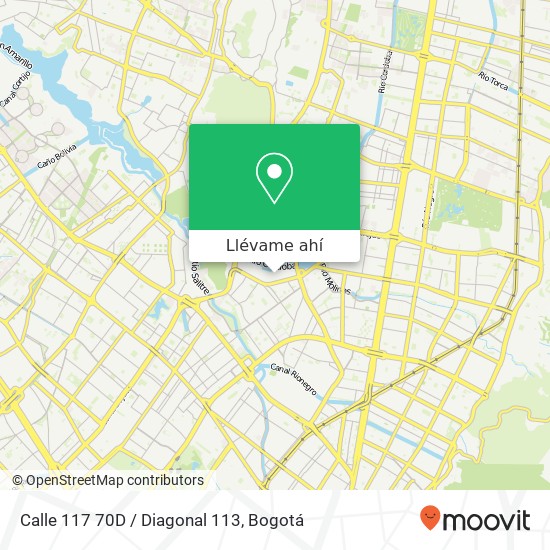 Mapa de Calle 117 70D / Diagonal 113