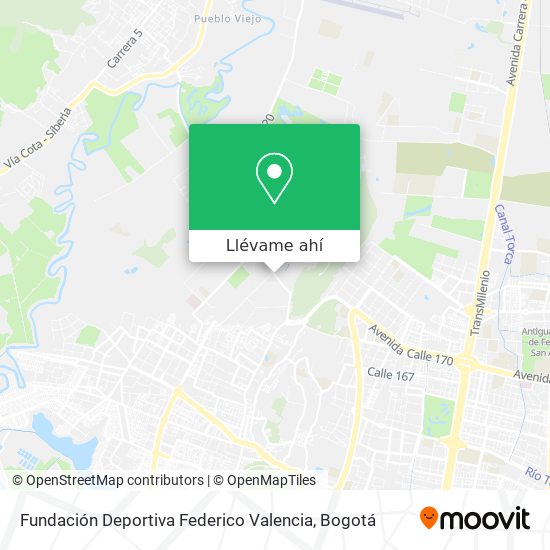 Mapa de Fundación Deportiva Federico Valencia